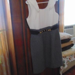 two materials gorgeuos   white and navy blue silk